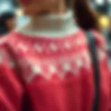 Intricate Knit Patterns in Ladies' Sweaters Intricate knit patterns on a sweater