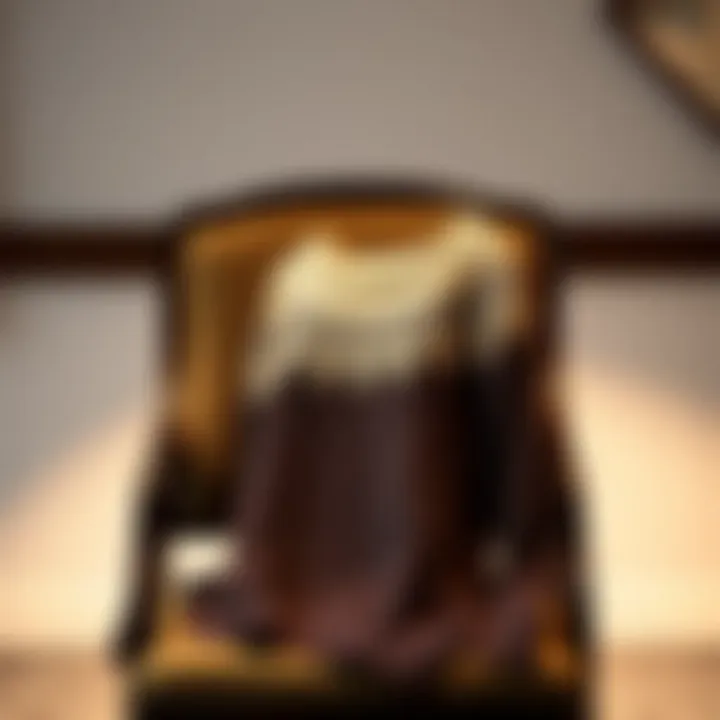 Stylish sweater draped over a chair