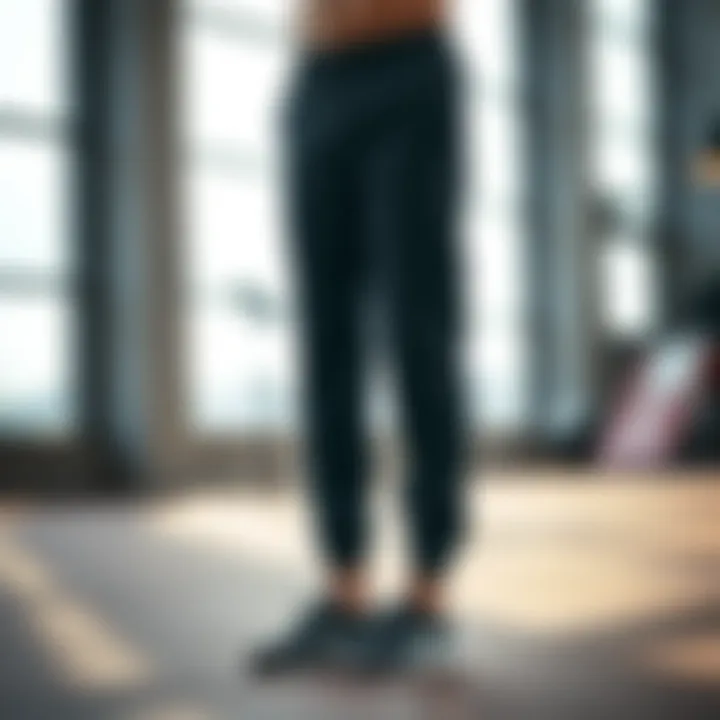 Yoga pants worn during a fitness routine highlighting comfort