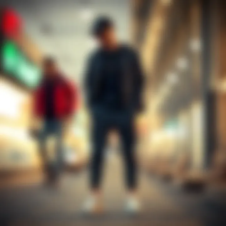 Casual outfit combining yoga pants with trendy accessories