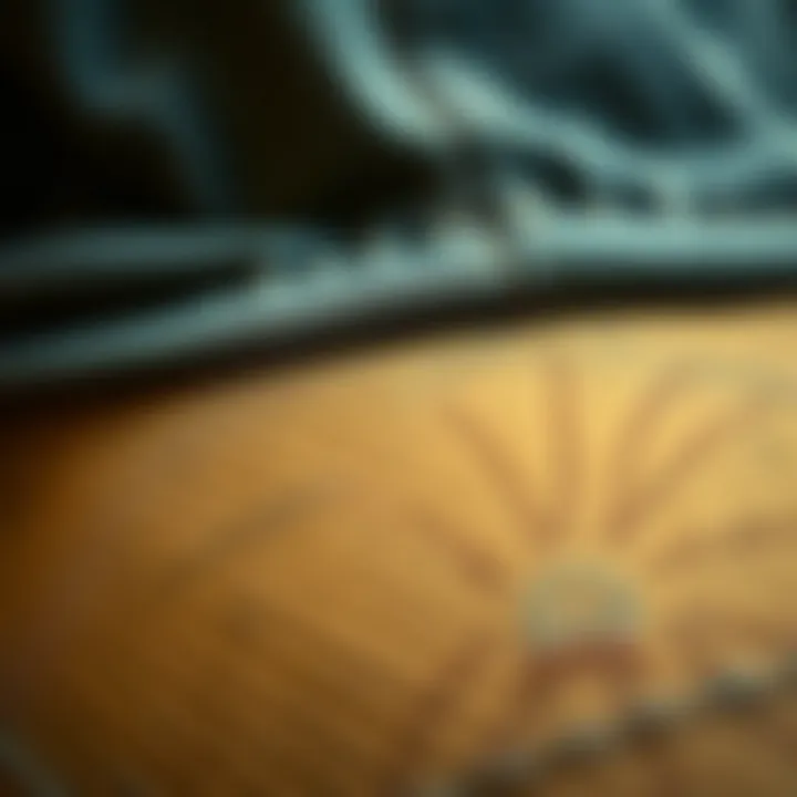 Intricate Fabric and Stitching of a Distressed Cap Close-up of the fabric and stitching details on a distressed baseball cap