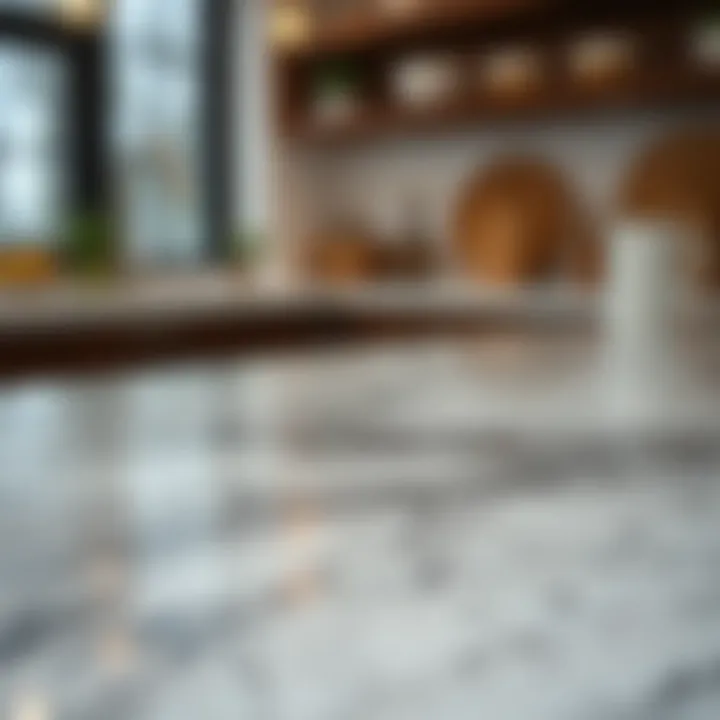 Textured Finish of Peel and Stick Countertop Close-up of peel and stick countertop material showcasing texture