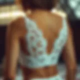 Elegant white backless bra showcasing its intricate design and craftsmanship