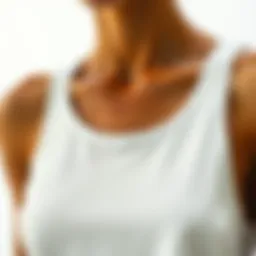 Close-up of fabric texture showcasing the quality and softness of the tank top.