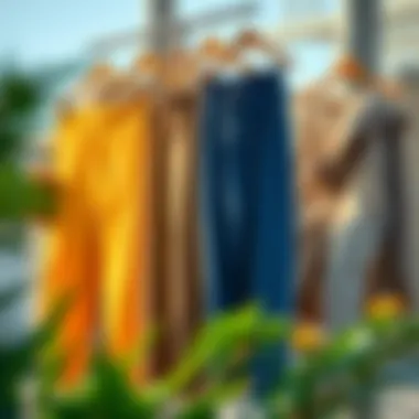 Stylish plus size summer pants on display