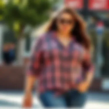 Stylish plus size tunic shirt showcasing a trendy design