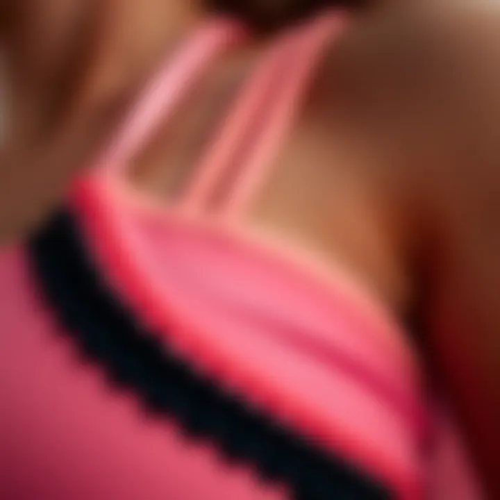 Close-up of fabric textures used in tank tops