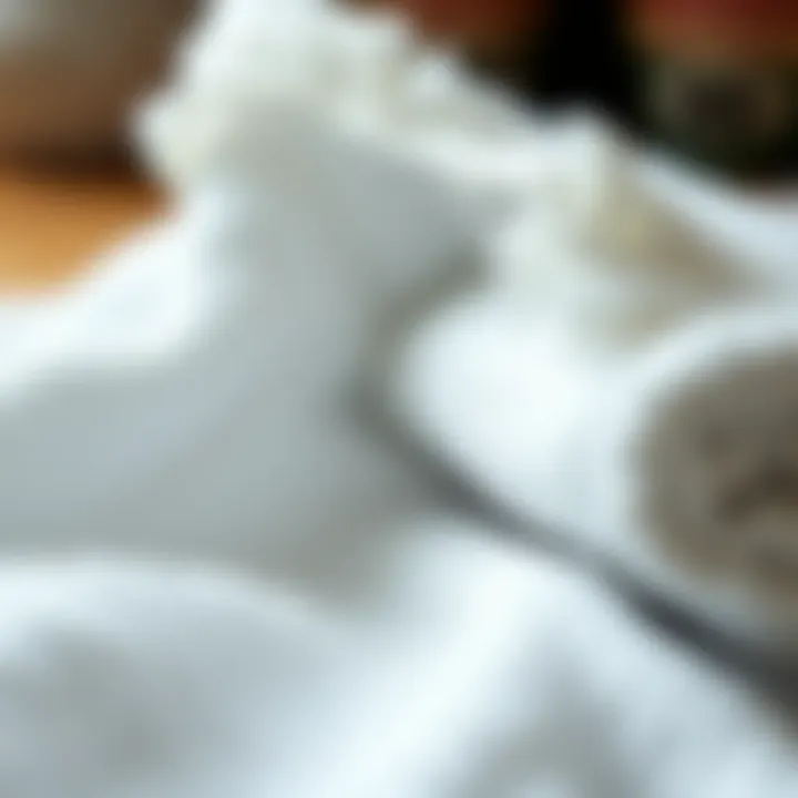 Fabric Properties and Absorption Capabilities Close-up view of fabric properties highlighting absorption capabilities