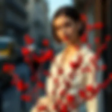 Enhancing Contemporary Fashion with Faux Berry Stems Faux berry stems enhancing a contemporary outfit