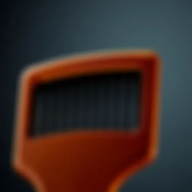 Close-up of Gisou comb showcasing its innovative design