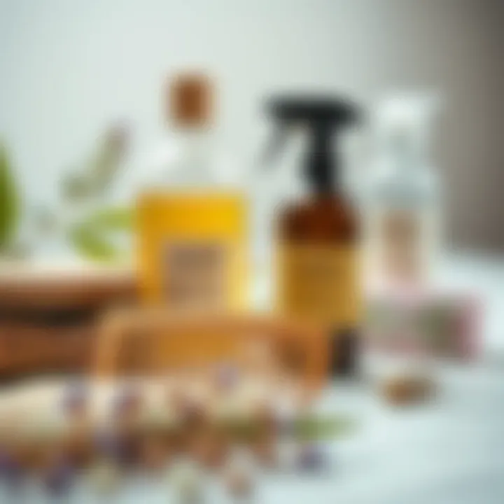 Gisou comb placed alongside sustainable beauty products