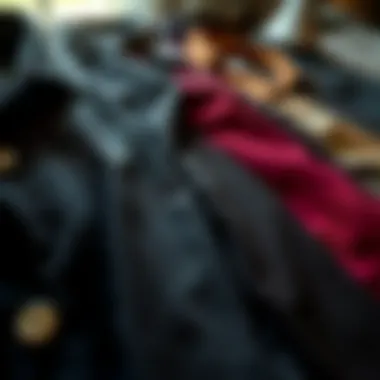 Diverse Fabric Choices An array of fabric swatches used for gothic button-up shirts