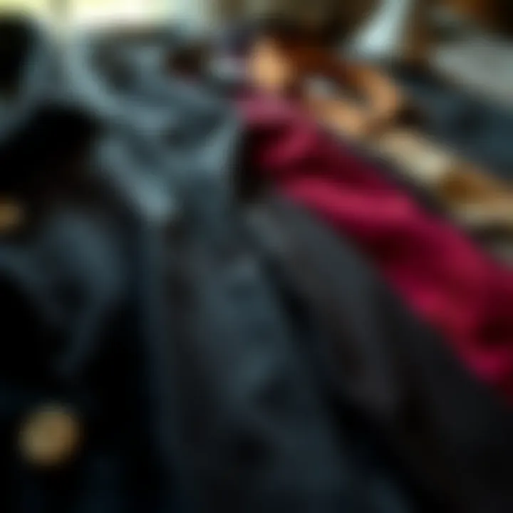 Diverse Fabric Choices An array of fabric swatches used for gothic button-up shirts