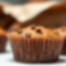 Close-up of a greaseproof cupcake liner showcasing its texture