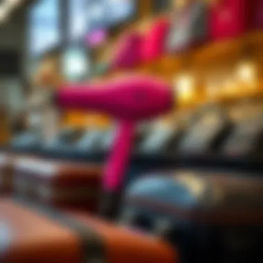 Material Options for Travel Cases Variety of materials used in hair dryer travel cases displayed