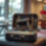 Stylish and Functional Travel Case Stylish hair dryer travel case in an open position showing storage