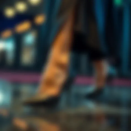 Elegant half shoe paired with a stylish dress