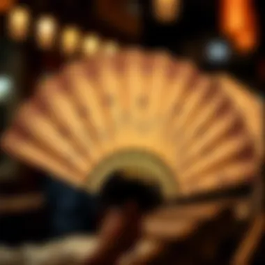 Intricate Designs of Hand-Held Fans Elegant fan design showcasing intricate patterns