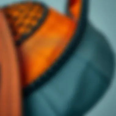 Close-up of unique materials used in hat designs