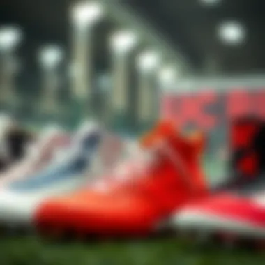 Choosing the Right High-Top Turf Soccer Shoes Selection of high-top turf soccer shoes displayed for comparison