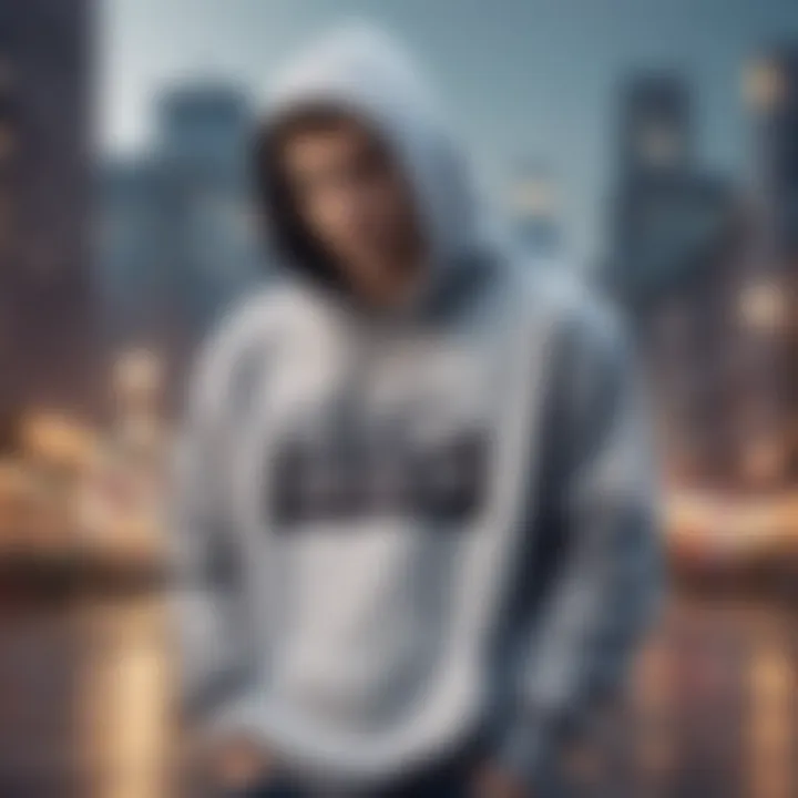 Stylish hoodie in urban setting