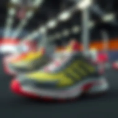 Different running shoe designs showcasing impact absorption features