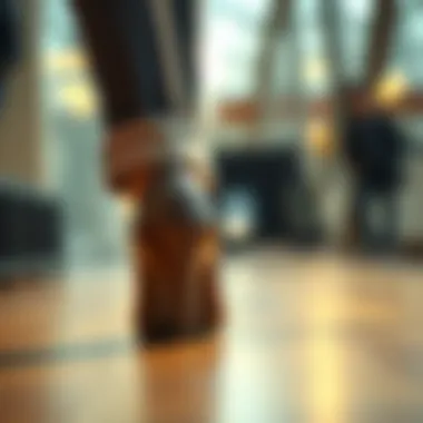 Happy person wearing well-fitted shoes