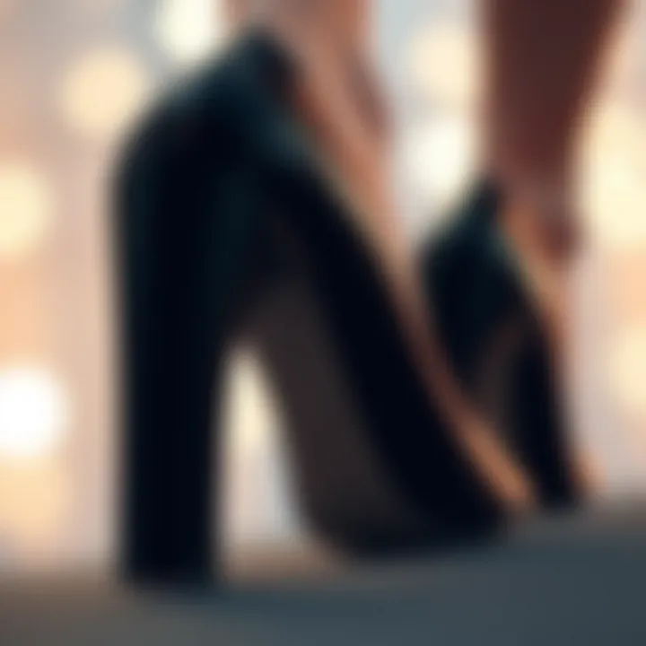 Illustration of heel slippage in a shoe