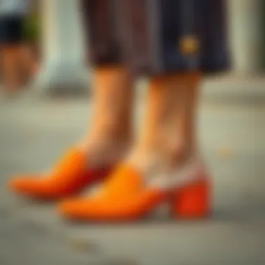 Styling Options with Orange Mules Shoes Versatile styling options featuring orange mules