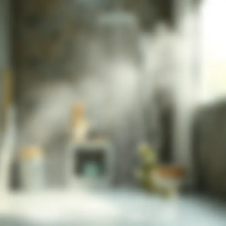 An inviting shower scene infused with steam and dried eucalyptus
