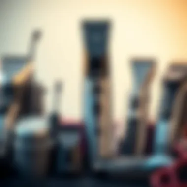 An assortment of electric trimmers showcasing various features