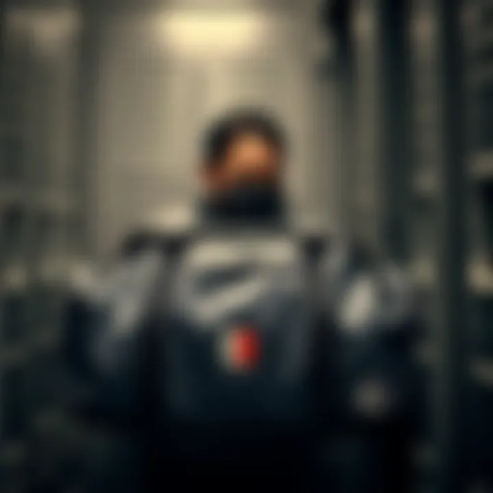 A large gym bag with compartments being placed in a locker, emphasizing convenience