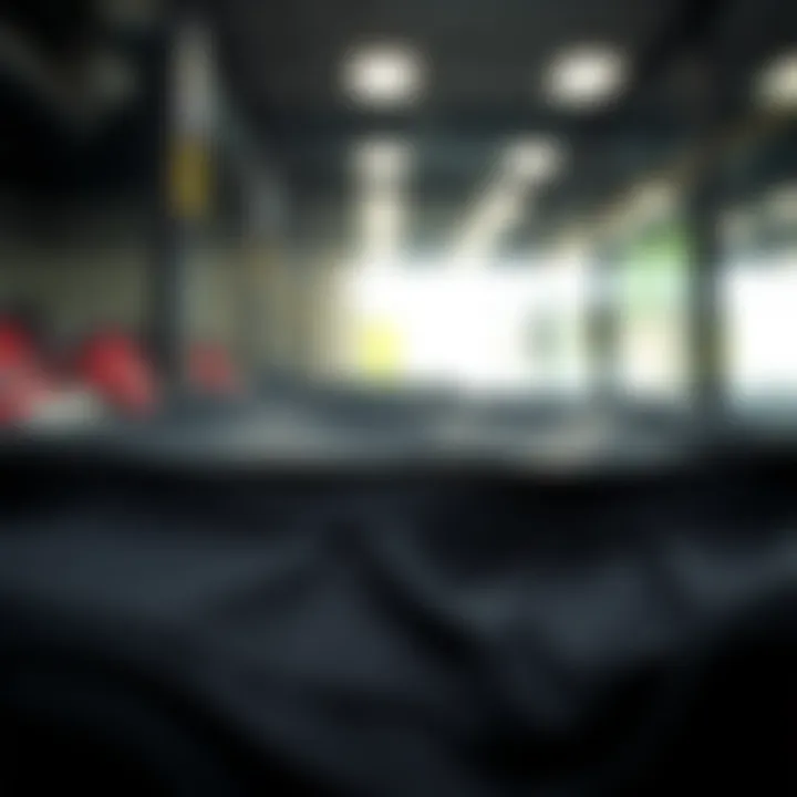 Close-up of durable materials used in a large gym bag designed for athletes