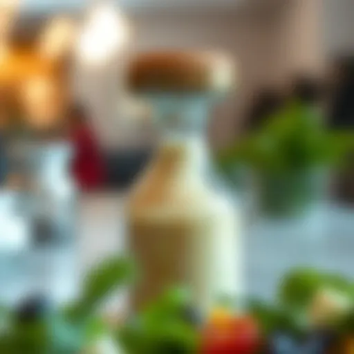 Durability in Salad Dressing Containers Elegant salad dressing container showcasing durability