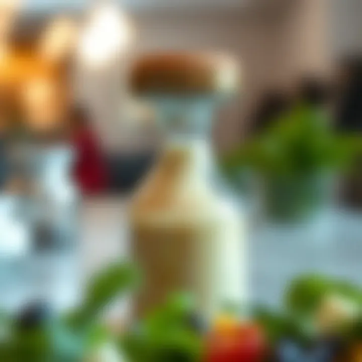 Durability in Salad Dressing Containers Elegant salad dressing container showcasing durability