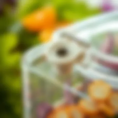 Leak-Proof Mechanisms in Salad Dressing Containers Close-up of a leak-proof mechanism in a dressing container