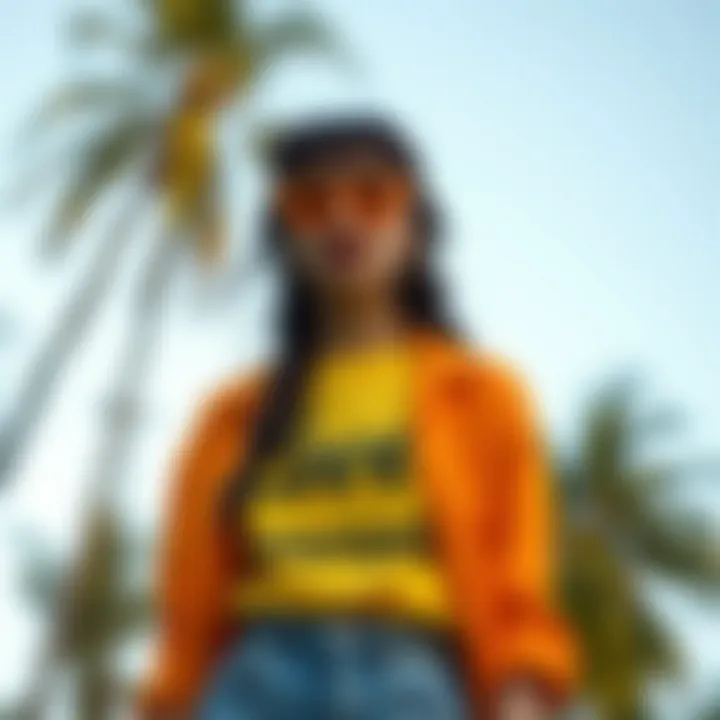 A model showcasing a unique outfit from Love Lemonade, embodying personal style and expression.