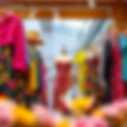 Vibrant display of Love Lemonade Clothing collection showcasing bold colors and unique patterns.