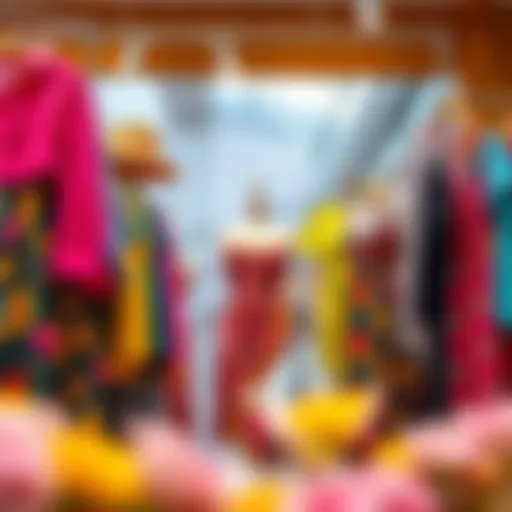 Vibrant display of Love Lemonade Clothing collection showcasing bold colors and unique patterns.