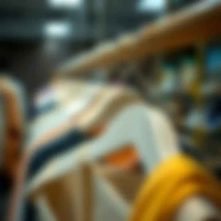 Close-up of materials used in bag hangers