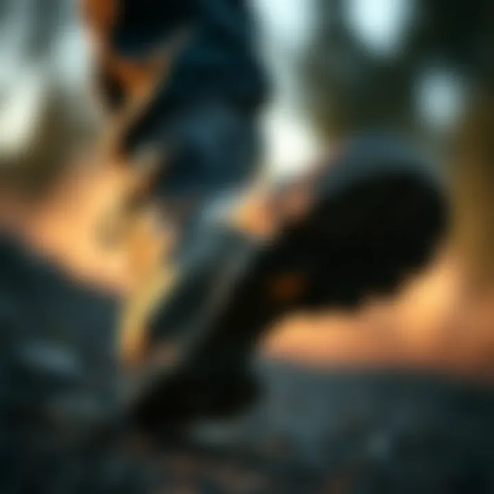 A close-up view of Merrell tactical boot showcasing its rugged sole and sturdy construction