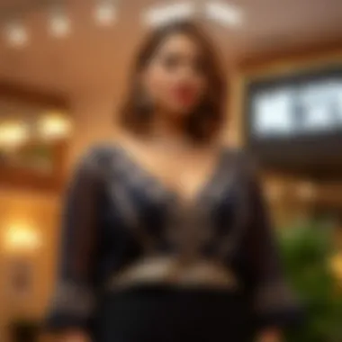 Chic Evening Top with Modern Design Chic plus size evening top showcasing a modern design and intricate details