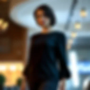 Stylish Evening Top with Tailored Sleeves Stylish plus size evening top featuring a classic silhouette with tailored sleeves