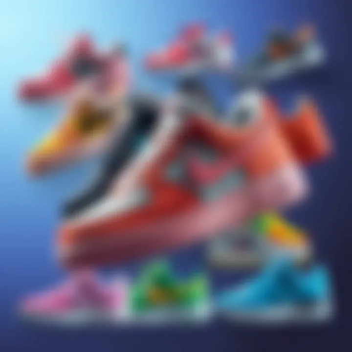 Diverse Colorways of Nike Air Force 1 Shadow Collage of various colorways of Nike Air Force 1 Shadow