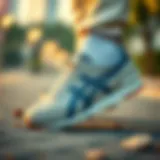 Artistic representation of Onitsuka Horizonia footwear showcasing innovative design features