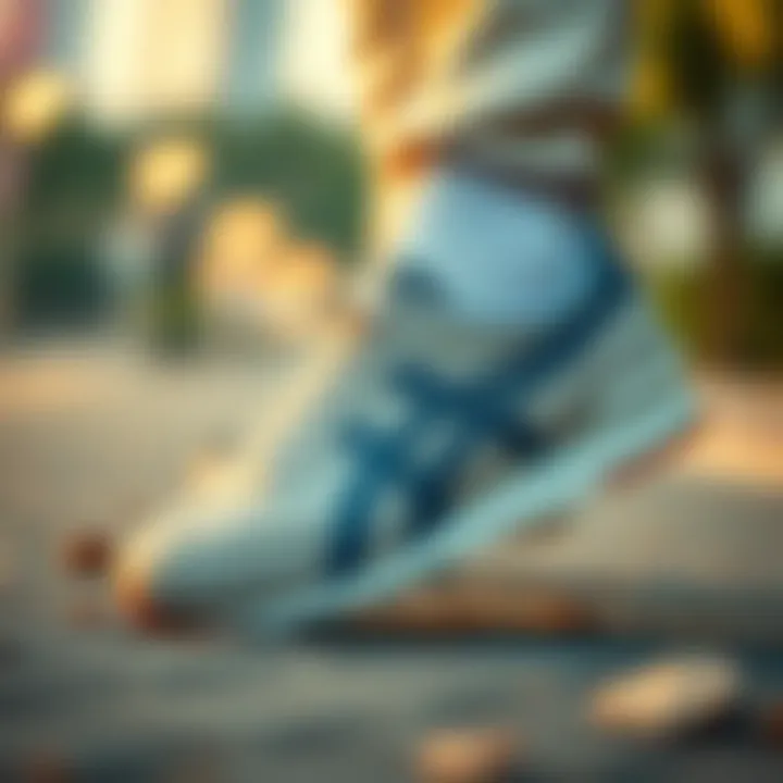 Innovative Design Features of Onitsuka Horizonia Artistic representation of Onitsuka Horizonia footwear showcasing innovative design features