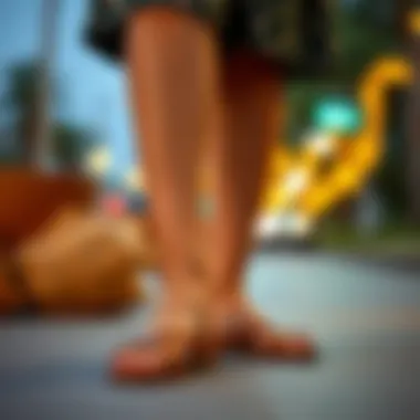 Casual Chic with Open Toe Flats An outfit styled with open toe flat dress shoes for casual wear