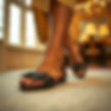 Sophisticated Style with Open Toe Flats Elegant open toe flat dress shoes in a stylish setting