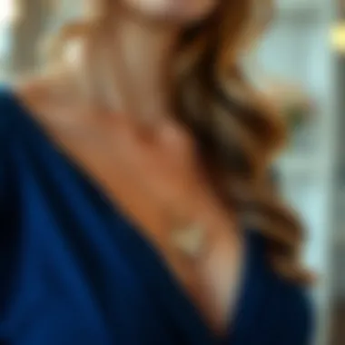 Personal Touch: Bridesmaid with Customized Jewelry Bridesmaid wearing a personalized necklace