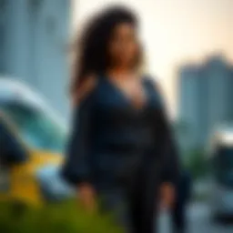 Elegant plus size cut out jumpsuit showcasing unique design elements